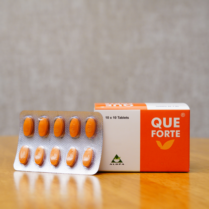 Natural stress relief and mood balance tablets – Que Forte by Alopa